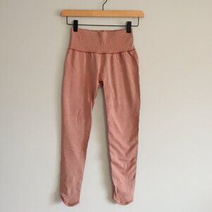 Gymshark Studio Women's Blush Seamless Embroidered Activewear High Rise Leggings